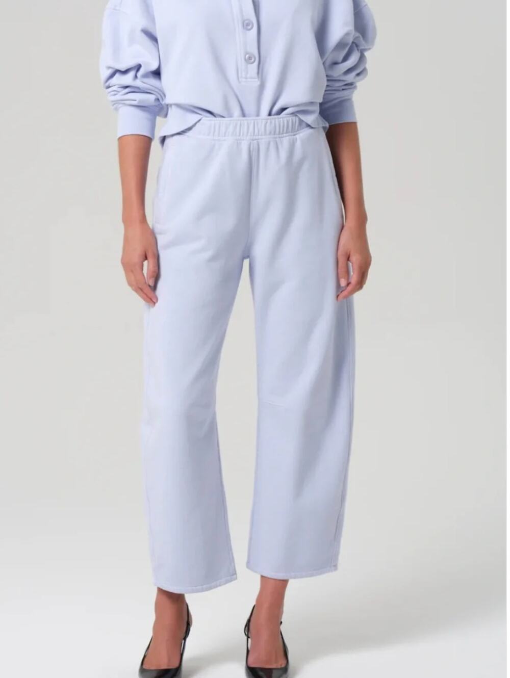 NWOT Citizens of Humanity Miro sweatpants periwinkle sz XS wide leg lounge pant